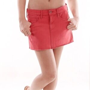 NWT Citizens Of Humanity Daria Denim Mini Skirt In Poppy Red Size 28